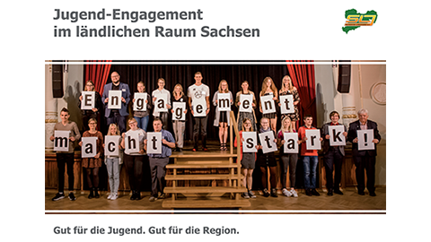 Titelseite der Publikation „Jugend-Engagement im ländlichen Raum Sachsen“